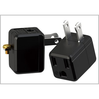 iPlus 保護傘L型3變2轉接插頭 台灣製, 黑色, 1個