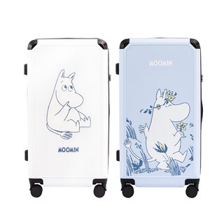 Moomin嚕嚕米姆明 28吋拉鍊款胖胖箱行李箱 (2年保固 海關鎖 360度飛機輪)