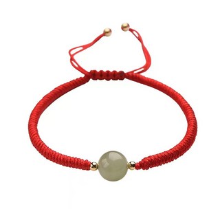 和田玉紅繩編織手鍊