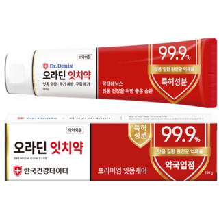 닥터데닉스 약국 오라딘 잇치약 대용량 잇몸 염증 붓기 케어, 1개, 150ml