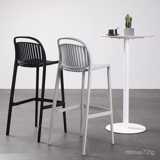 塑料戶外吧臺椅創意設計師高腳凳陽臺庭院別墅會所民宿4S店鋪吧椅, 黑色,65cm坐高, 1個