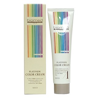 바이오메드 플래티넘 칼라크림 저자극 셀프염색 새치 멋내기 미용실염모제 150g (6개당 1000ml 산화제1개), 7.0 황갈색, 1개