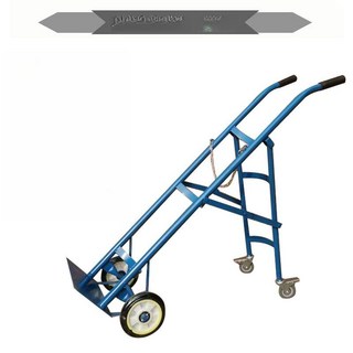 산소 운반 카트 질소통 수레 구루마 거치대 스테인레스 산소통, 1개, 3. 브래킷 신형 단일 실린더 블루