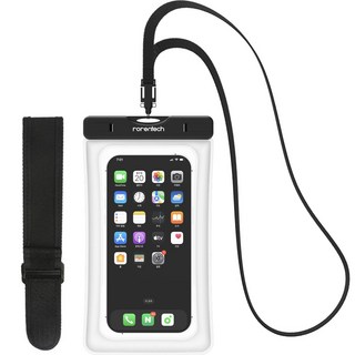 로랜텍 IPX8등급 스마트폰 방수팩 4중 잠금 스포츠 암밴드 넥스트랩, 투명, 1개