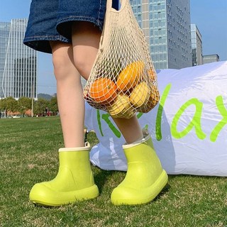 女士短筒雨靴 防水防滑耐磨 夏季外穿可愛學生雨鞋