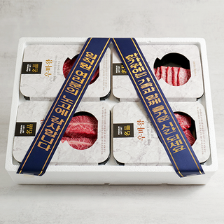 우마왕 한우선물세트 1++ 투뿔 프리이엄 최상급 소고기 구이용, 600g, 1세트, VIP (꽃등심+살치+갈비+채끝)