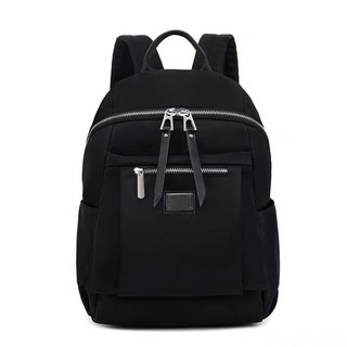 輕量防潑水尼龍後背包 拉鍊後背包 尼龍後背包 女包 書包 防盜背包 電腦包 雙肩包 旅行包, 升級版大款(新款素面金屬牌)