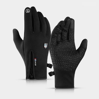 GOLOVEJOY 防寒抗凍手套 觸控螢幕防風防水機車手套 保暖手套, 一般款 黑色