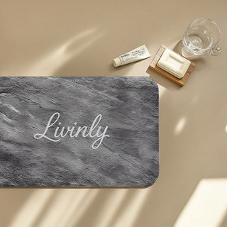 리빈리 마블 규조토 발매트, 블랙