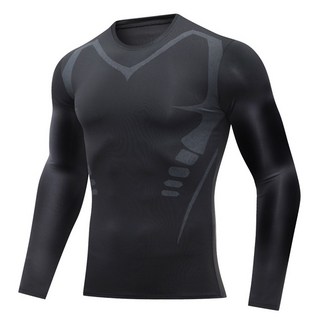 남자 스포츠 이너웨어 컴프레션 언더레이어 스포츠 긴팔 상의
