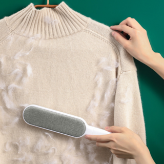 미리모아 재사용 옷 털 먼지제거 브러쉬, 화이트, 1개