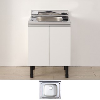 리즈하임 싱크대 조립 완제품 개수대 점보볼 중앙볼 좌볼 우볼 600~1200, 600개수대(싱글볼)_화이트