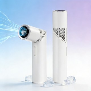 BLACK K7 199단 초강풍 미니 휴대용 립스틱 선풍기, 진주빛 흰색, GF06