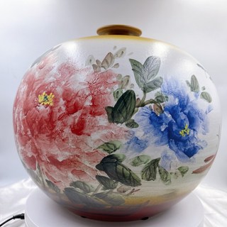 鶯歌陶瓷 手工彩繪富貴有餘聚寶甕 有蓋特大圓甕