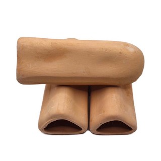 황토 세라믹 어항 장식 고급 디자인 삼각형 3개