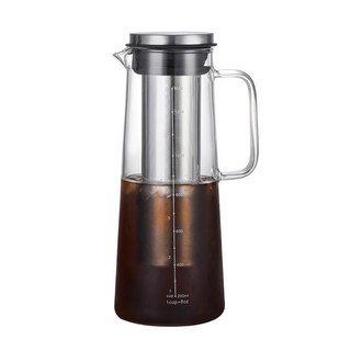 冷萃咖啡壺 C718 耐熱玻璃冷泡茶壺 家用咖啡過濾壺, 透明, 1個, 1.4L