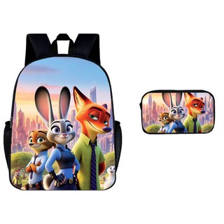 Zootopia 2 印花書包 瘋狂動物城2 小學生背包筆袋2件套, 11, 1個