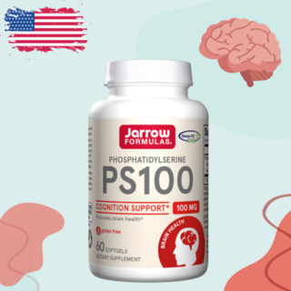 [해외] [Jarrow Formulas PS 100 100mg 60 Softgels] 자로우 포뮬러 PS100 소프트젤 60정, 1개