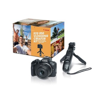 캐논 EOS R50 콘텐츠 크리에이터 키트 RF-S18-45mm F45-63 IS STM 렌즈 삼각대 그립 마이크 무선 리모컨 242 MP CMOSAPS-C 센서 브이로그 카메라, 3 EOS R50 Video Creator Kit