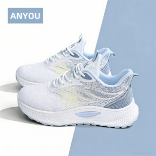 ANYOU 초경량 여성 통기성 스니커즈 메쉬 마라톤화 런닝화 데일리 헬스화