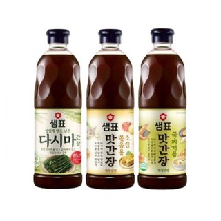 샘표 다시마 간장 860ml 1개 + 맛간장 조림볶음용 860ml 1개 + 국찌개용 860ml 1개