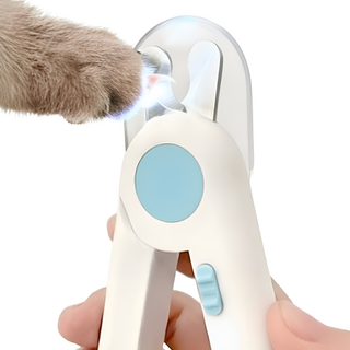 강아지 고양이 혈관 비춰주는 안전 LED 발톱깎이 튐방지 네일파일, 1개, 블루