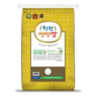청원생명농협 2025년 햅쌀 저탄소인증 GAP 청원생명쌀, 상등급, 20kg, 1개