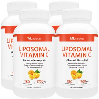 [미국번개배송] 착한명품 마이라이프 내추럴스 리포좀 비타민C 1700 mg, 4개, 180정