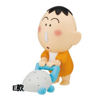 BANDAI 轉蛋 扭蛋 蠟筆小新嬰兒公仔 小新 阿呆 風間 妮妮 推車 全5款, 1個, E款/阿呆款1G020