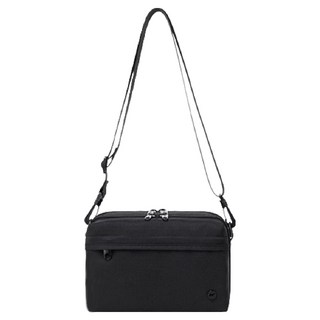 超輕旅行隨身包，專為出國設計，多隔層收納護照，男女適用斜背包、側背包，防水材質, 【現貨】經典黑 - 中性設計耐髒耐看, 經典黑