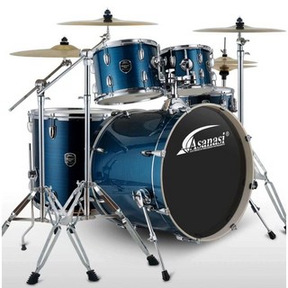 이스턴 코리아 드럼 세트 입문용 연습용 버스킹 추천, 5기통 4심벌 (브러쉬드 블루), 1개