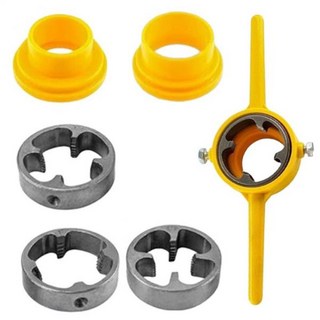 PVC 파이프 스레더 NPT 스레드 탭 다이 세트 강력한 1/2 3/4 1 인치 배관 도구 메이커 나사 수공구 6, 1개