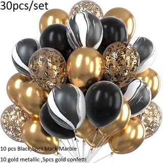 30顆氣球組 - 金屬/珠光/乳膠氣球 生日/畢業/告白/求婚/派對佈置氣球 -, 1個, A款配色