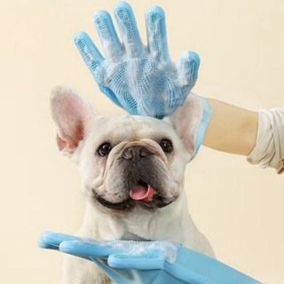 모디크 반려동물 목욕장갑, 1세트, 블루