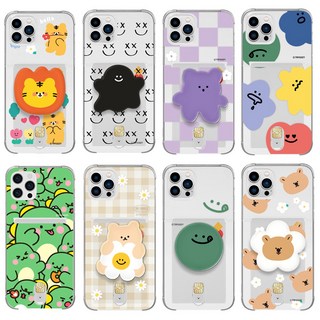 갤럭시A35 그립톡 카드 포켓 클리어 에어쿠션 젤리 휴대폰 케이스 A356