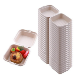 펄프 종이 원터치 햄버거 도시락 b003, 50개, 1개