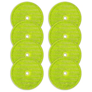 리빙플러스 걸레 에브리봇 삼성제트 호환 물걸레 쓰리스핀 엣지 청소기 청소포 극세사 패드 초록색, 8개