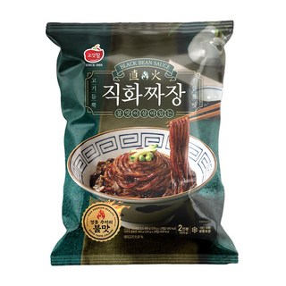 고것참식품 짜장 맛집 직화 짜장 hmr 2인분 불맛 간편 조리 면 포함 캠핑 중화 밀키트, 2개