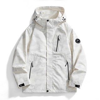 春季情侶款防風防水休閒運動登山夾克 男款潮牌風衣外套