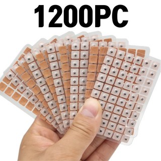 무핑 귀지압패치 1200P 이혈테라피 귀마사지 혈침 스티커 두통 스트레스 생리통 다이어트, 살구색, 1200개