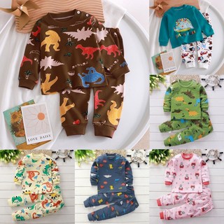 【Arbea】童裝秋冬兒童內衣套裝純棉男童秋衣秋褲睡衣家居服女童男童【C569】