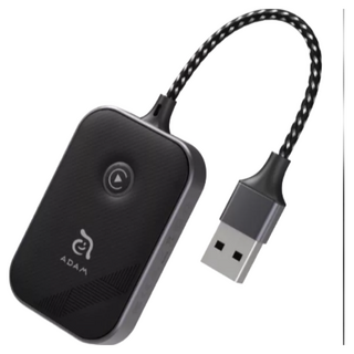 ADAM 無線音樂接收器 輕巧便攜高音質 兼容手機平板電腦, 黑色, 1個, CCAJ24LP5640T3