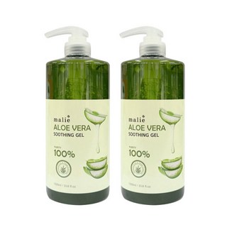 올레이디 마리에 알로에베라 수딩젤 순도 100% 대용량 1000ml 알로에겔 수분 진정 보습 크림, 2개, 1L