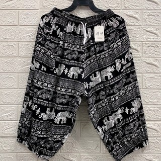 加大大象束腳七分褲 寬鬆舒適 親膚透氣 居家休閒運動皆宜, 4.