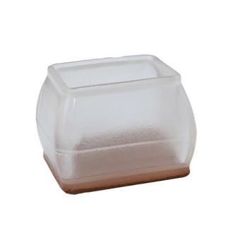 차차미 직사각 의자발커버 투명 실리콘 가구 식탁 커버 소음 미끄럼 방지 발캡, 4개, 투명 직사각형, 대형, 대형