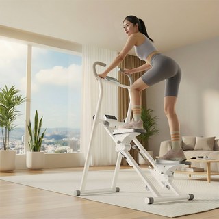 [5년 무료 A/S] HOMEY NEST 천국의계단 6단저항 조절 가정용 접이식 운동기구 스텝퍼 계단오르기, 화이트