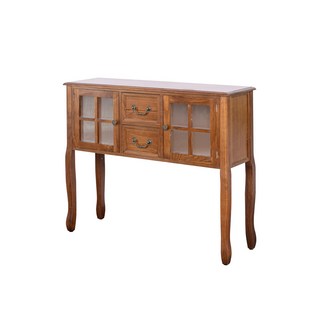 實木玻璃展示櫃 客廳儲物櫃 玄關收納邊櫃 日式復古櫥櫃 提升居家質感, 【dayneeds】時光收納櫥櫃