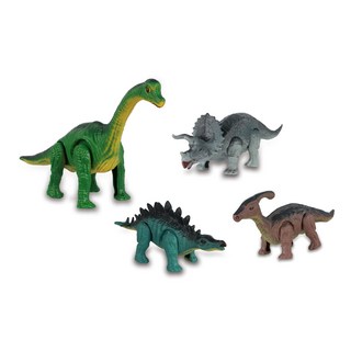 上鏈恐龍玩具套裝，多款恐龍模型，兒童益智玩具，安全環保材質，激發想像力, 4隻恐龍, 1套