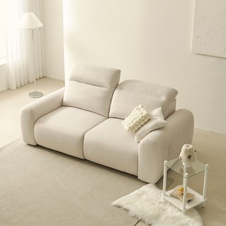 제이픽스 페블 이지클린 패브릭 무빙 슬라이딩 리클라이너 슬라이드 3인 모션 소파, 아이보리 / 3인소파