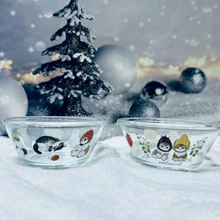 mofusand 貓福輕食玻璃碗 2入組 - 家用 水果 點心 冰品 備料 沙拉透明玻璃碗 - 廚房用品, 1個